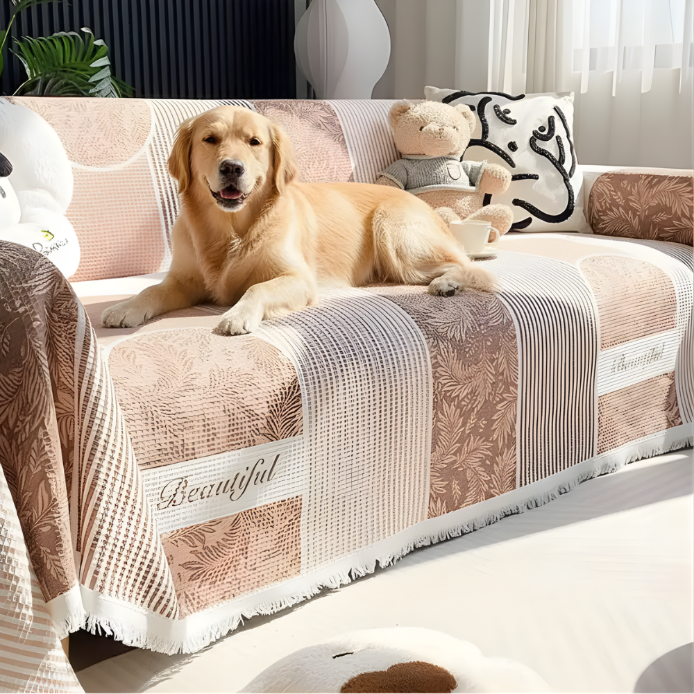 Waffle Texture Sofa Slipcover - Vonnera