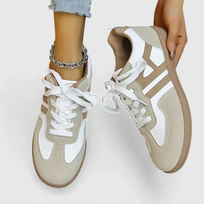 Women's Colorblock Low Sneakers Beige White - Vonnera