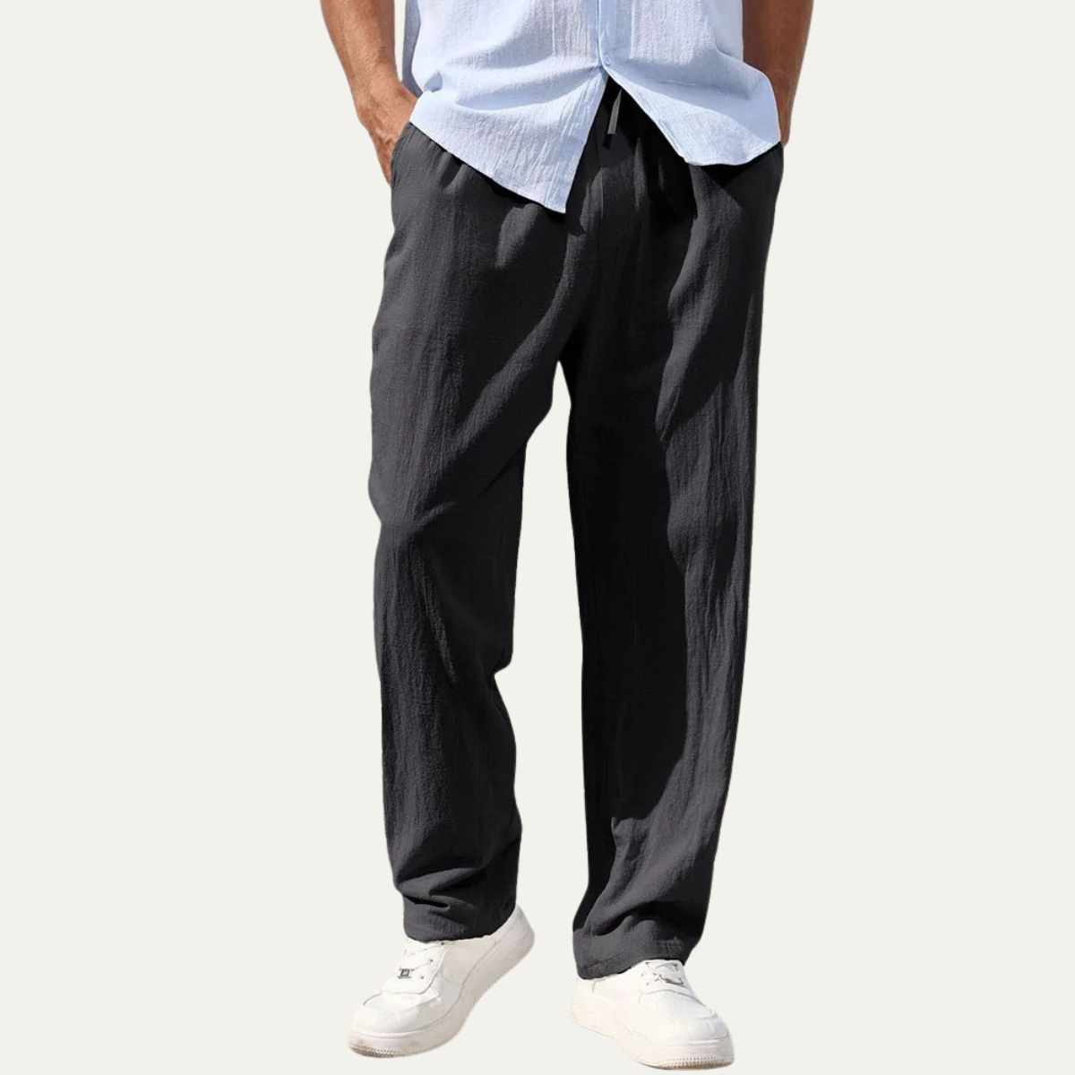 Men's Linen Straight Leg Pants Lightweight