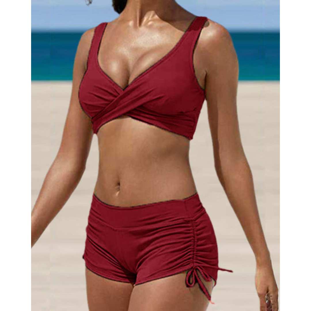 Women's Printed Two-Piece Swimsuit Adjustable