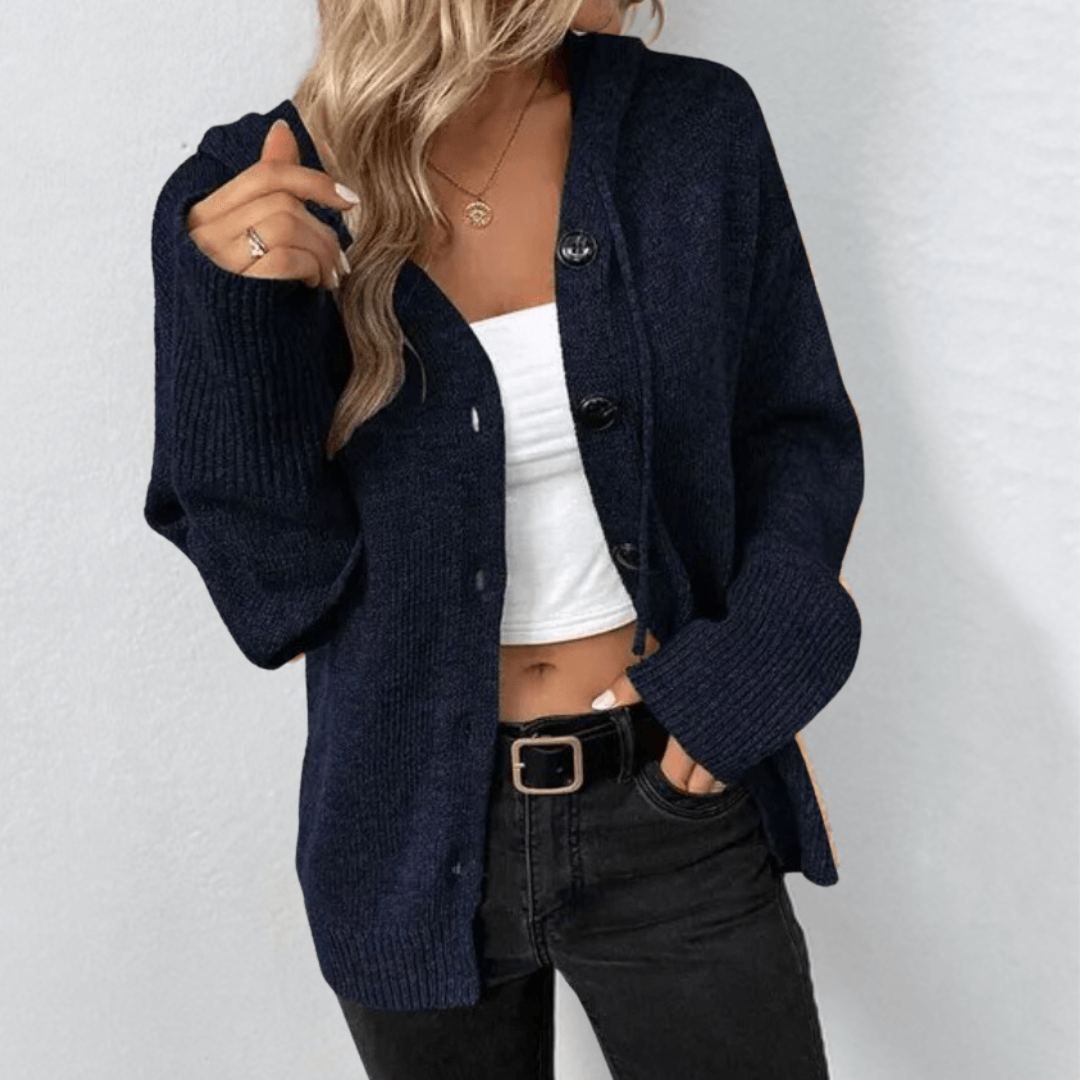 Women's Knit Cardigan Soft Relaxed Fit Beige