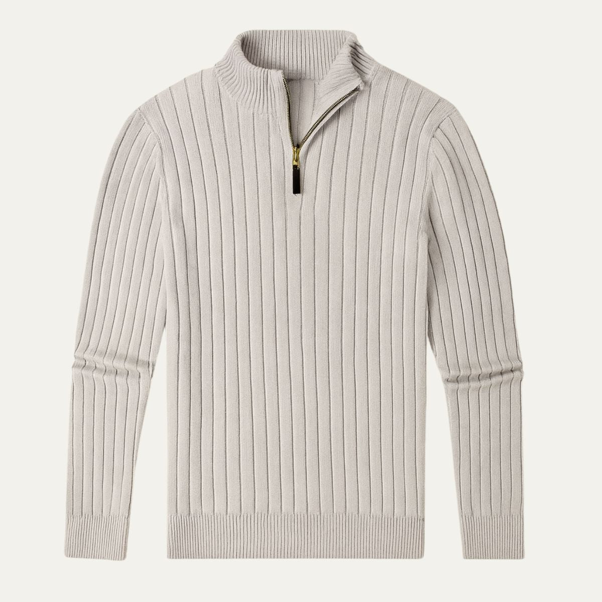 Men's Quarter Zip Sweater Old Money Color - Vonnera