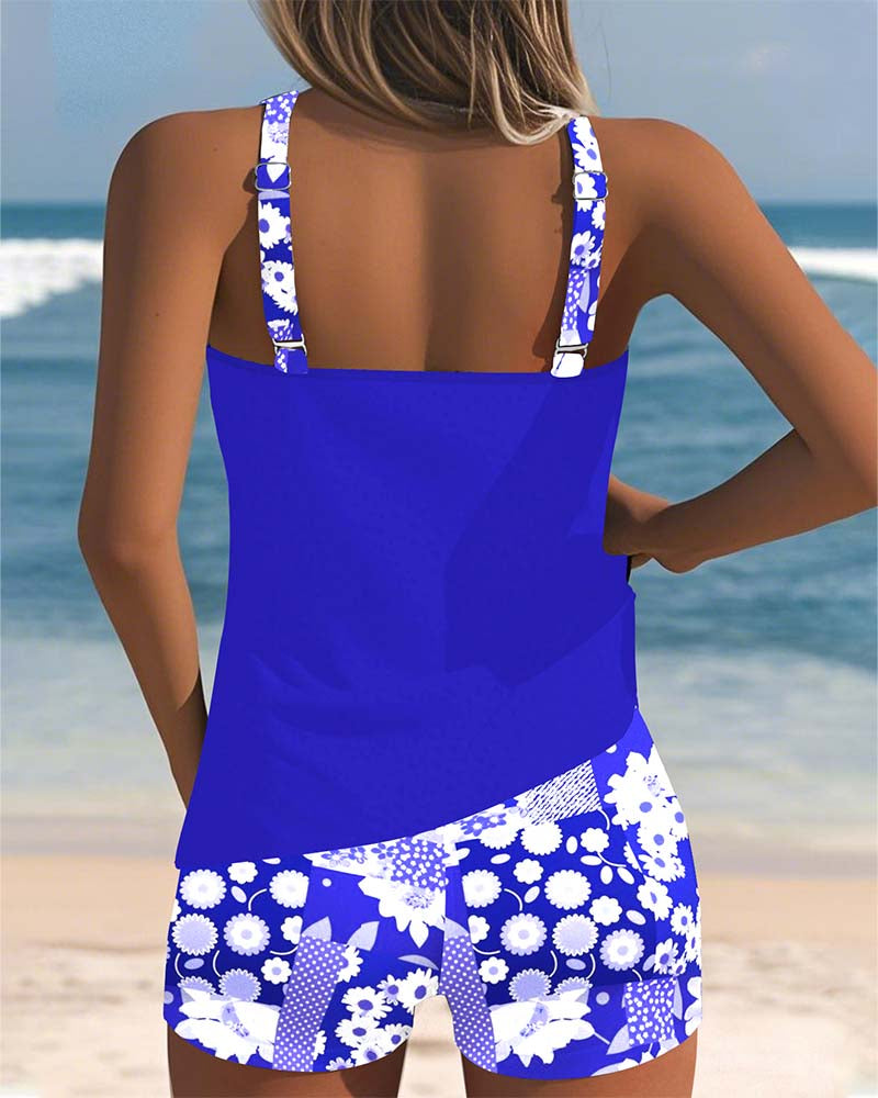 Women's Two Piece Swimsuit Floral Print Comfortable Fit