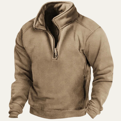 Men's Tactical Wool Fleece Sweater Half Zip Pullover
