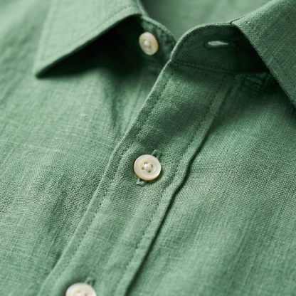 Men's Linen Beach Shirt Casual Summer Lightweight
