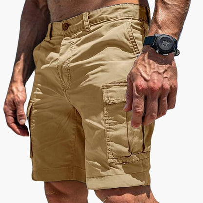 Men's Cargo Shorts Elastic Waist Khaki