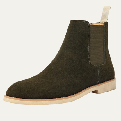 Men's Suede Chelsea Boots Ankle Brown