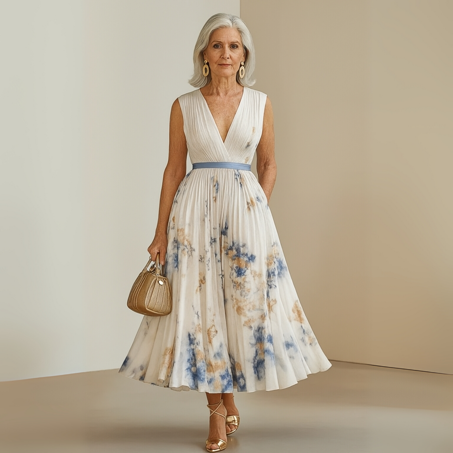Women's Sleeveless Maxi Dress Summer Flowy