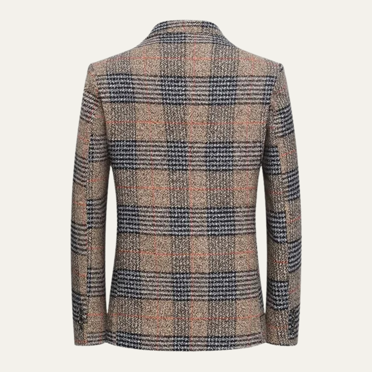 Men's Slim Fit Tweed Blazer Suit Plaid