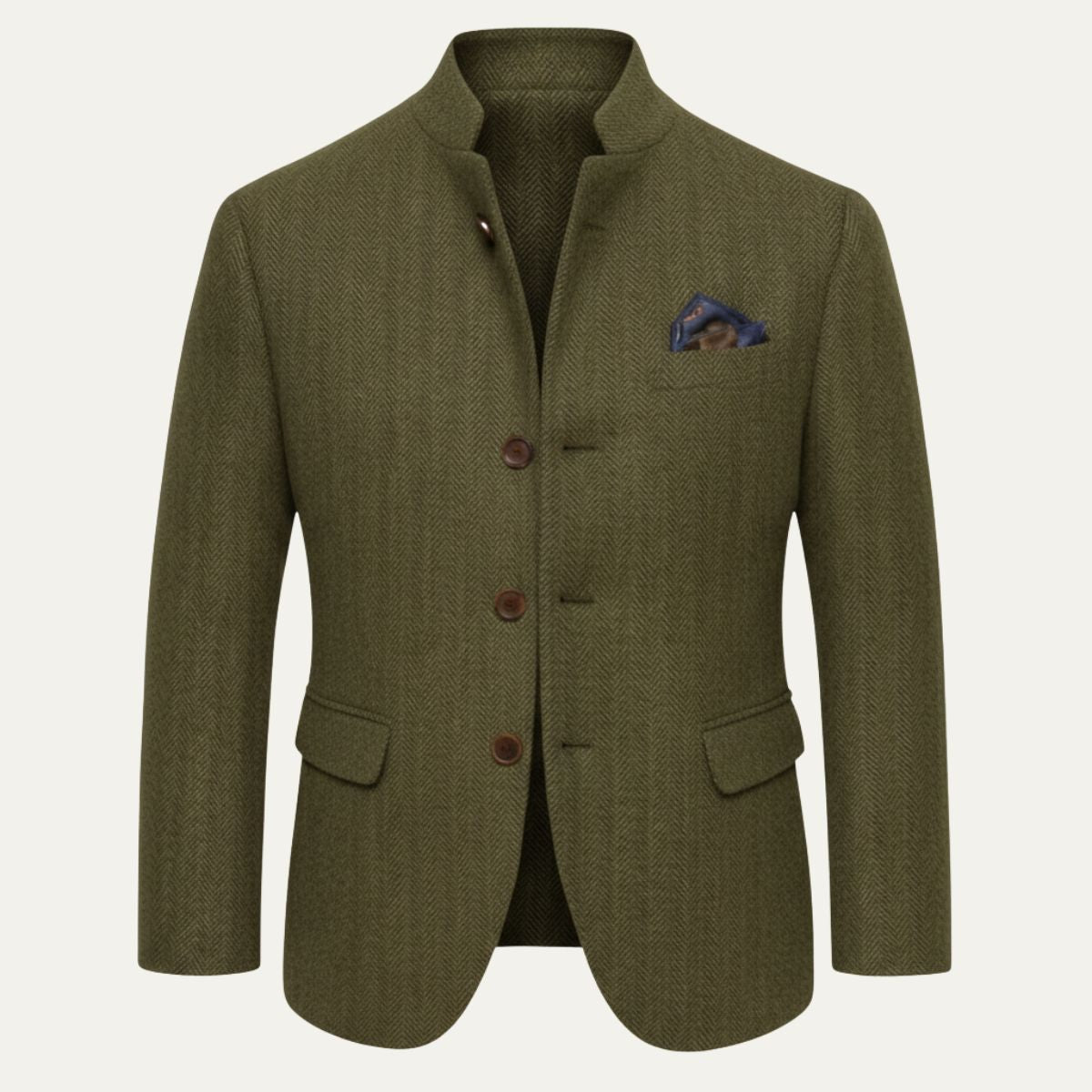 Mens Wool Tweed Blazer Jacket