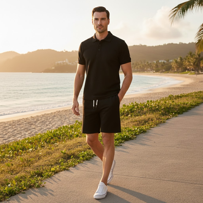 Men's Lightweight Beachwear Set Shirt And Shorts