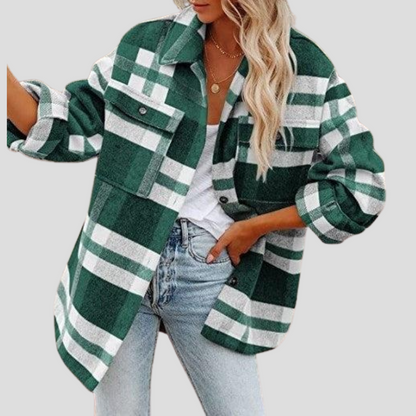 Women's Plaid Flannel Shirt - Vonnera