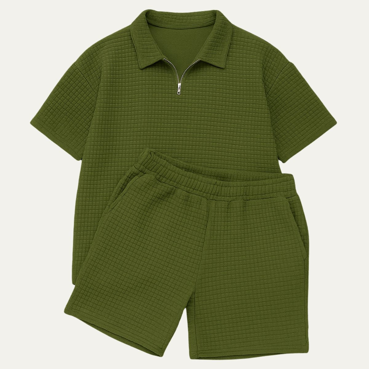 Men's Polo Shirt And Shorts Set