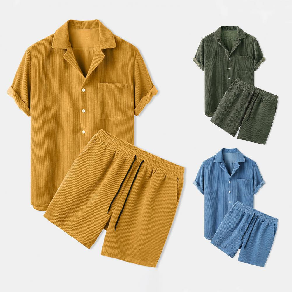 Men's 2-Piece Summer Set Casual Cotton