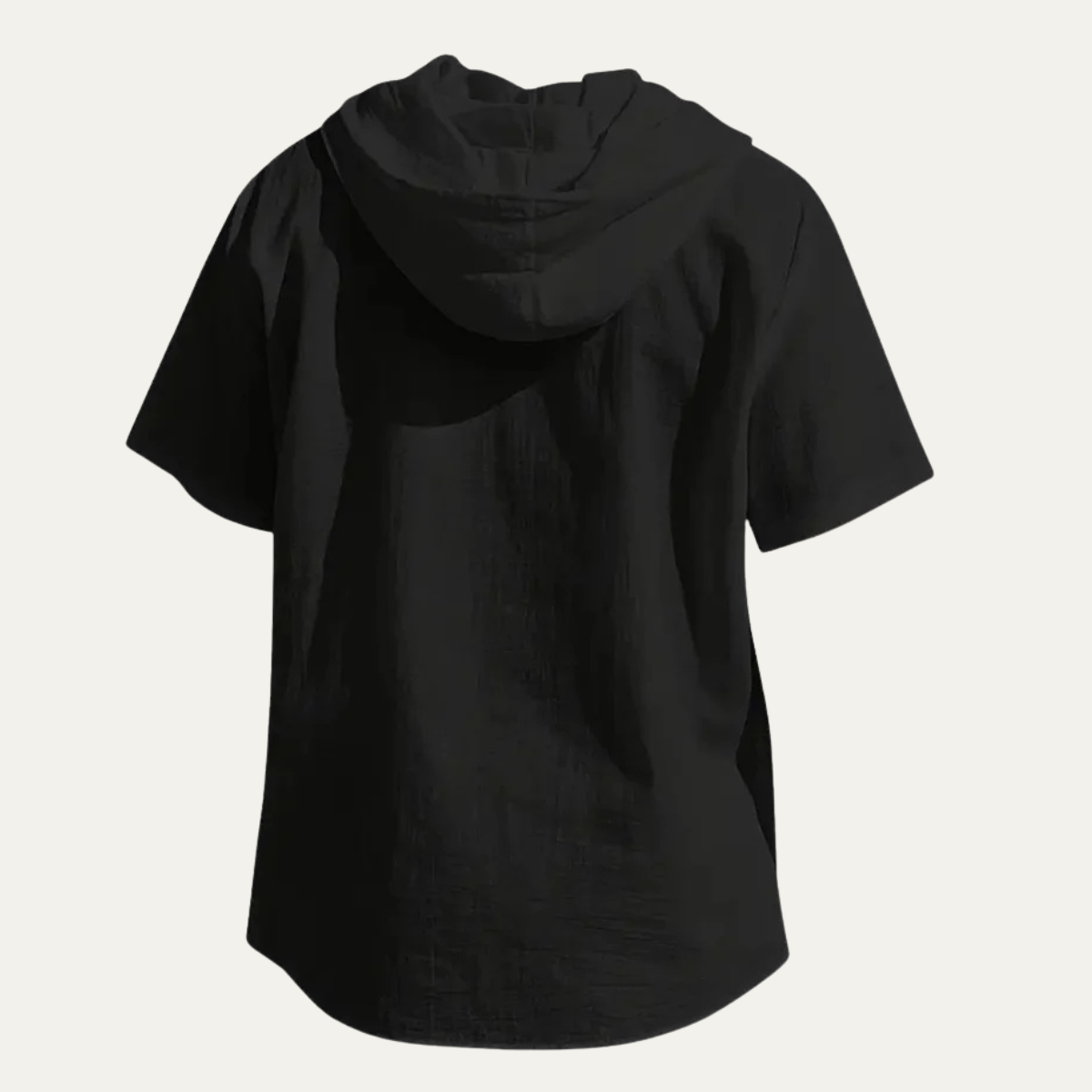 Men's Cotton Linen Hooded Casual Drawstring