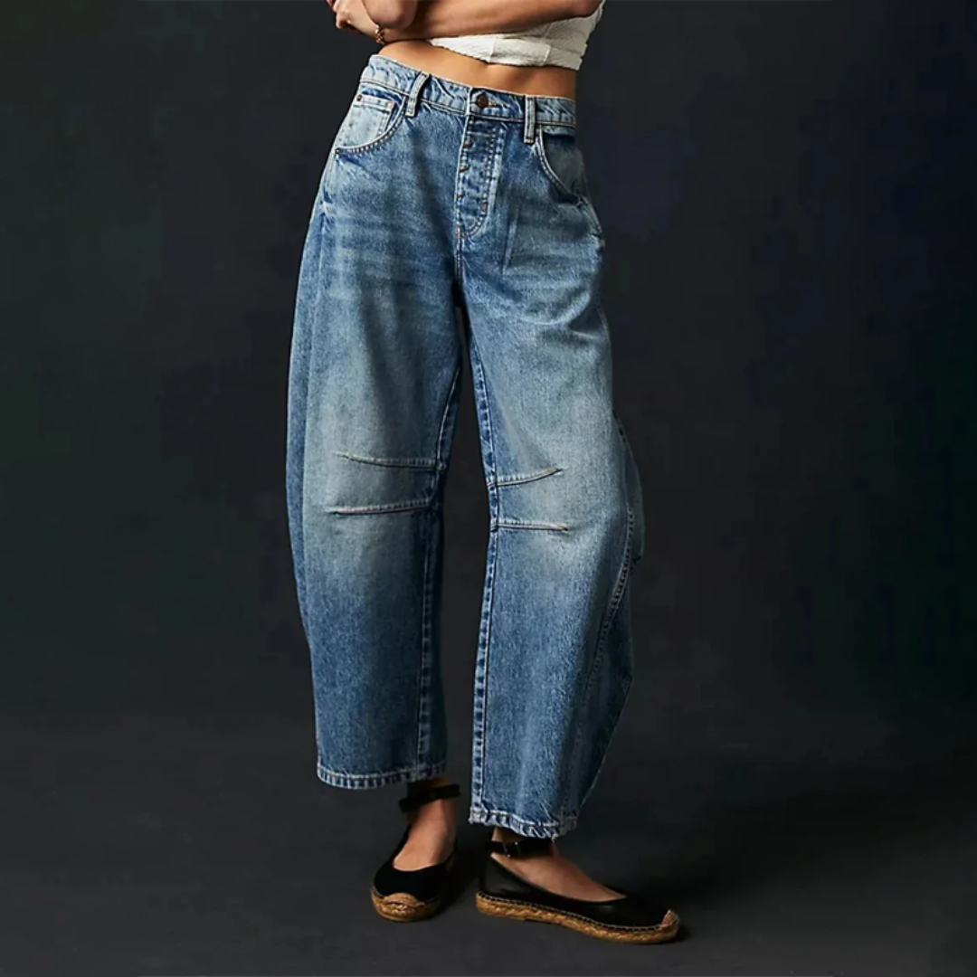 Barrel | Women's High Waist Barrel Leg Jeans Relaxed Fit Denim