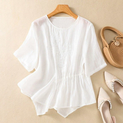 Elira Cotton-Linen Blouse