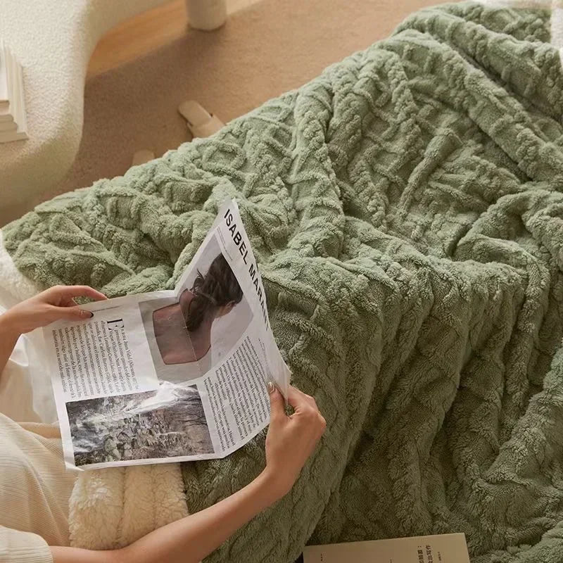 Lambswool Blanket Soft Warm Beige