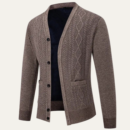 Men's V Neck Soft Knit Cardigan