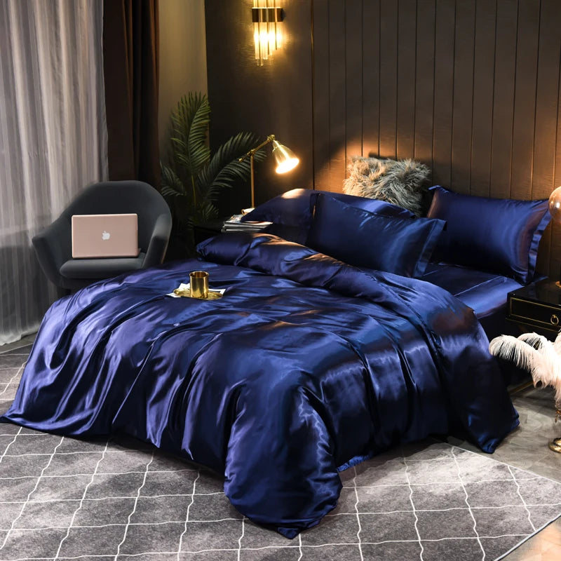 Satin Bedding Set Soft Elegant Design - Vonnera