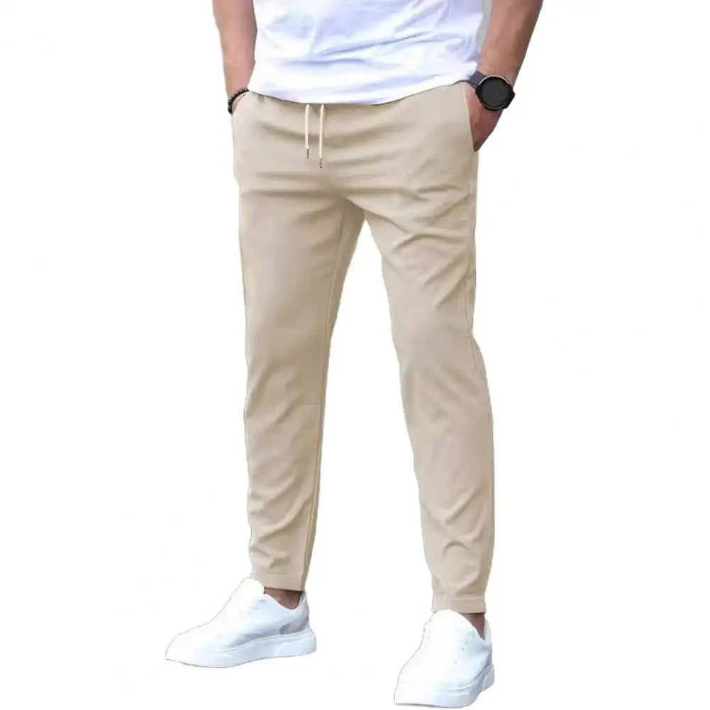 Men's Joggers Elastic Waistband Pants with Pockets