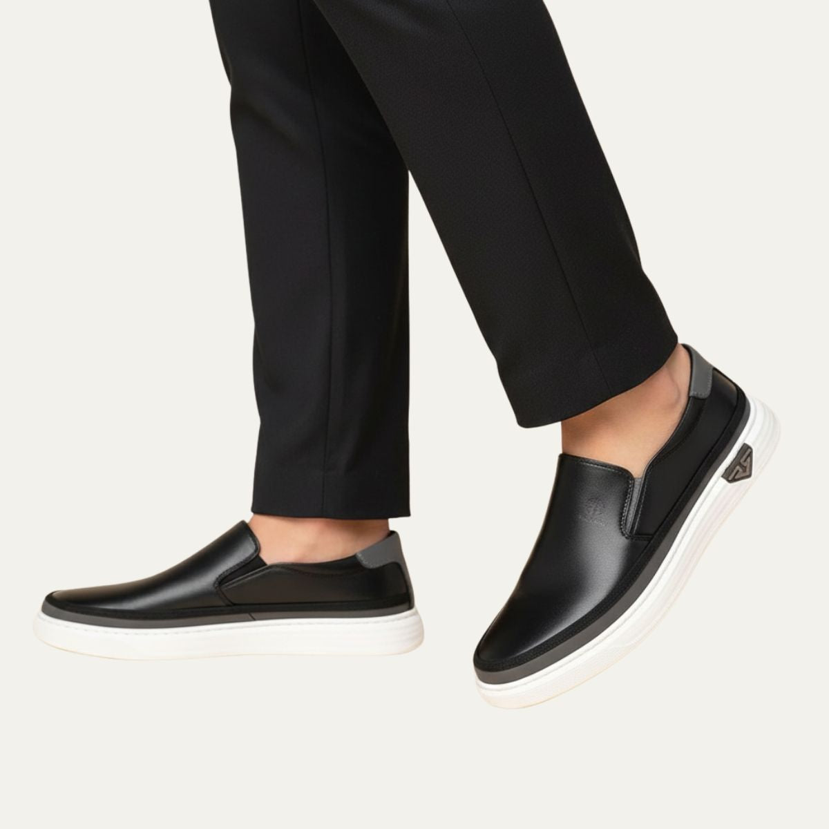 Men's Slip On Shoes Leather Brown