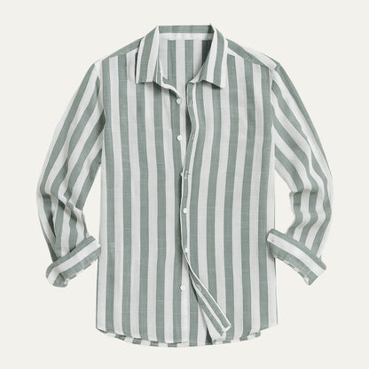Men's Linen Striped Shirt