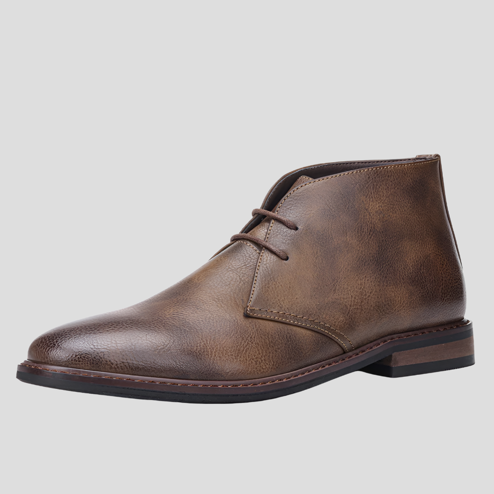 Men's Desert Boots Vintage Style Leather Brown