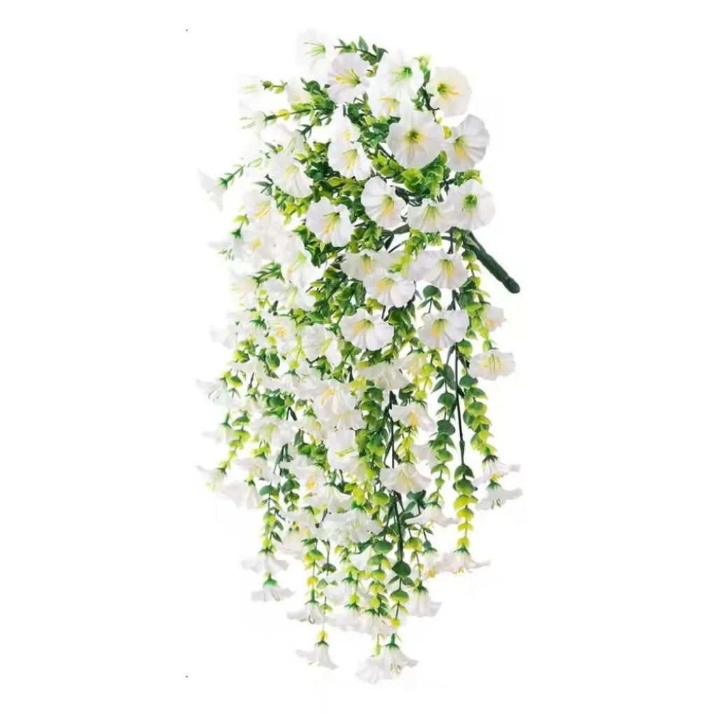 Artificial Morning Glory Flower Hanging Decor UV Resistant