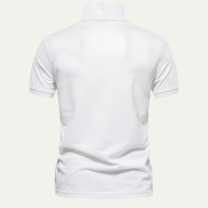 Men's Cotton Polo Shirt Classic White