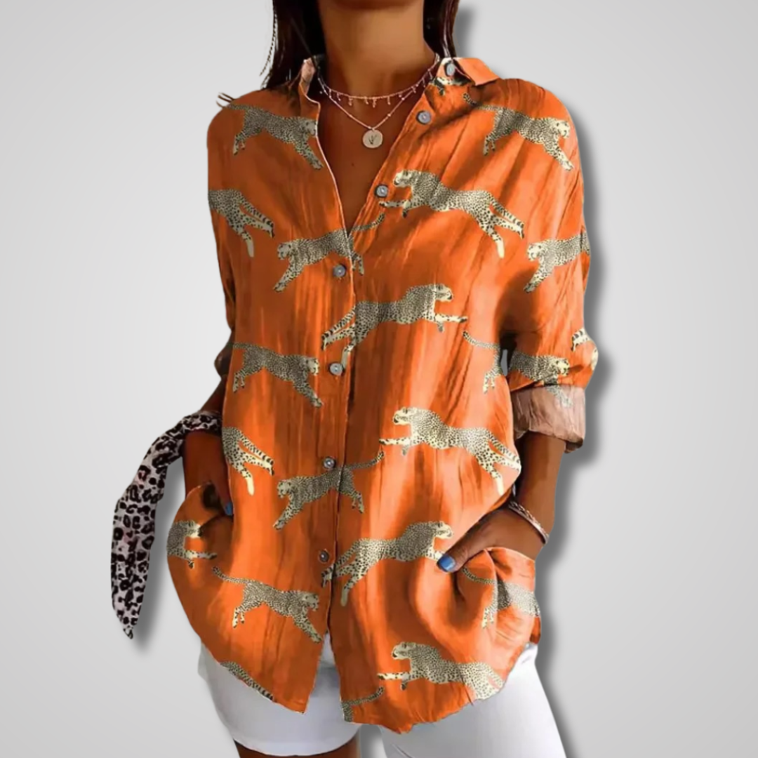 Women's Button Down Blouse Vintage Style