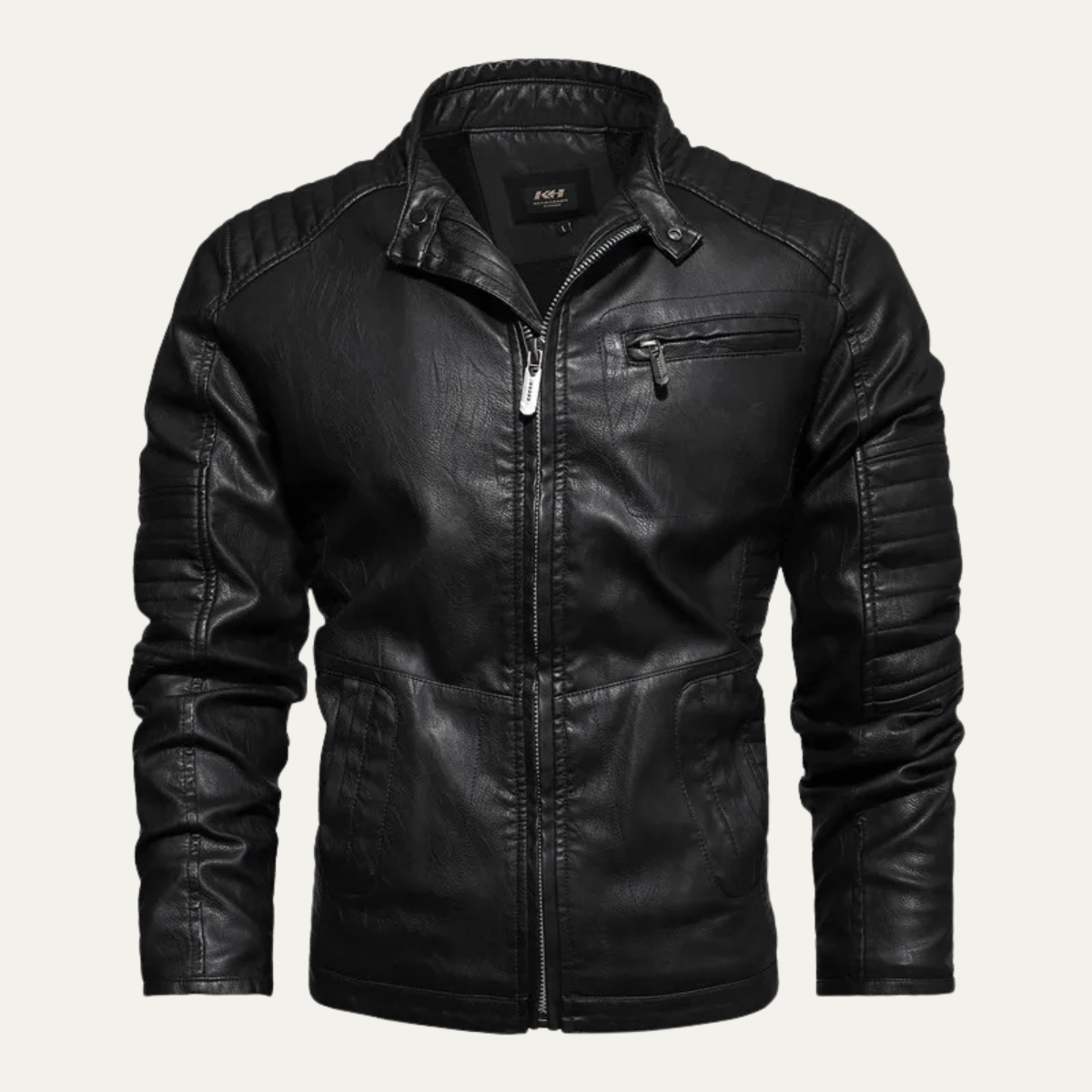 Men's Classic Leather Biker Jacket