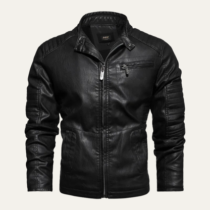 Men's Classic Leather Biker Jacket
