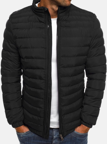 Men's Puffer Bomber Jacket Zip Closure - Vonnera