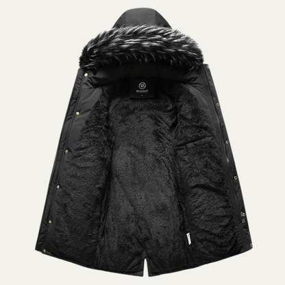 Ragusa Men's Detachable Fur Hooded Winter Jacket