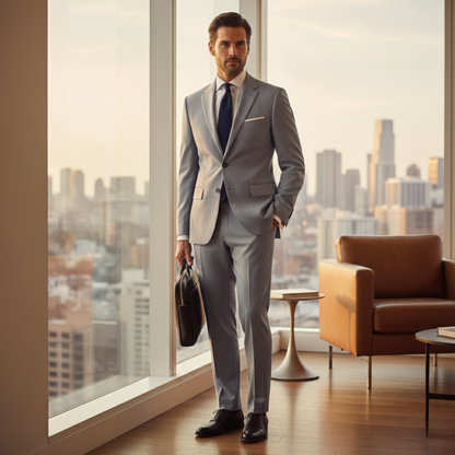 Men's 2 Piece Suit Blazer And Trousers