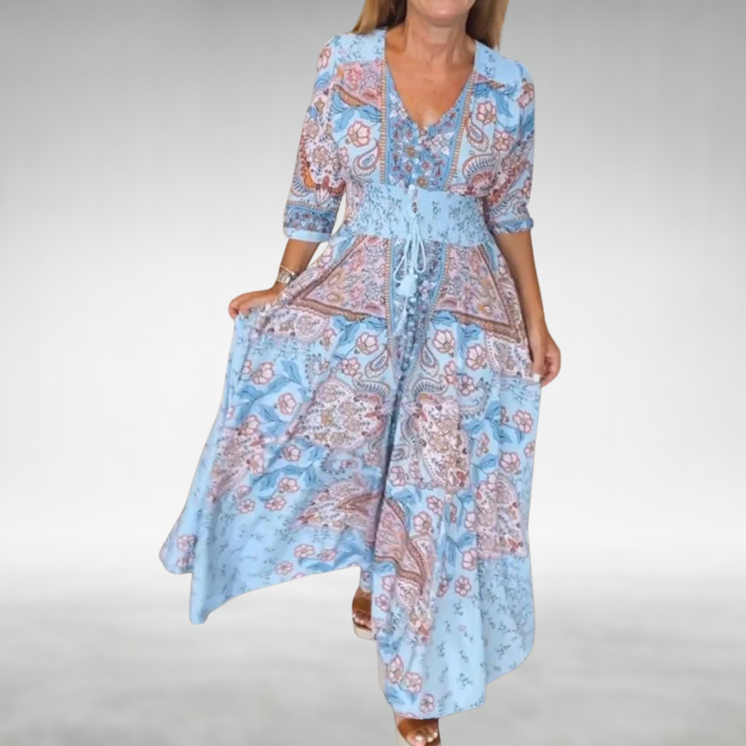 Women's Maxi Dress Flowy Draped Black Cocktail