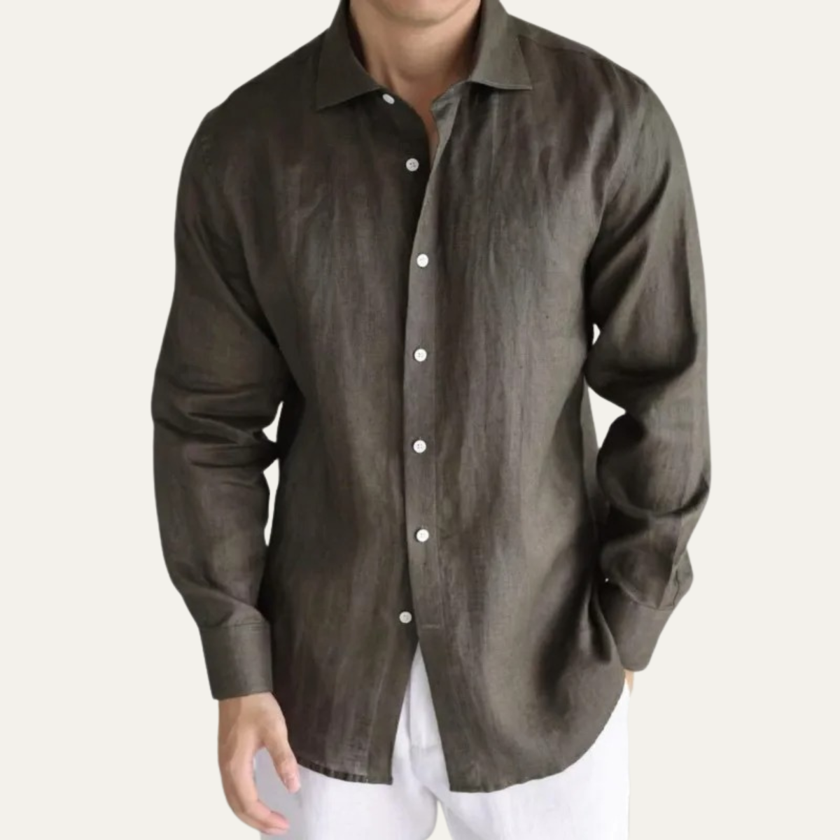 Men's Casual Business Shirt British Style Cotton