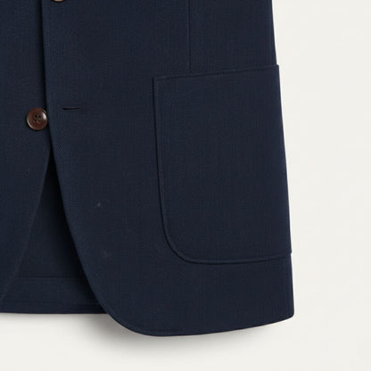 Men's Wool Tweed Blazer Jacket Herringbone Pattern