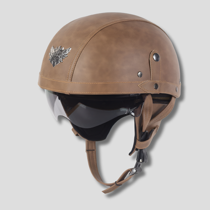 Retro Motorcycle Helmet Retractable Visor - Vonnera