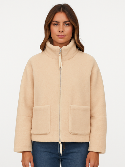 Soft Oversized Sherpa Fleece Jacket For Cold Weather