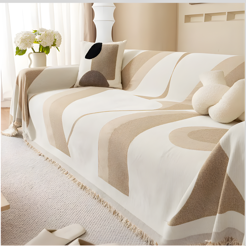 Chenille Sofa Slipcover Modern Design - Vonnera