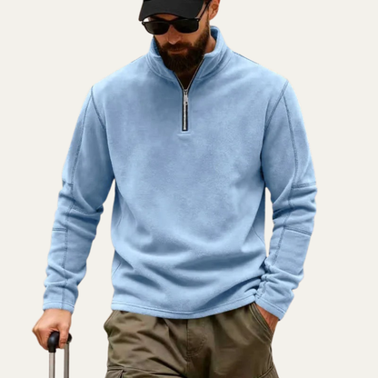Men's Quarter Zip Fleece Sweater Warm
