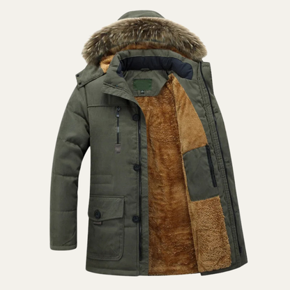 Mens Thicken Fleece Winter Jacket