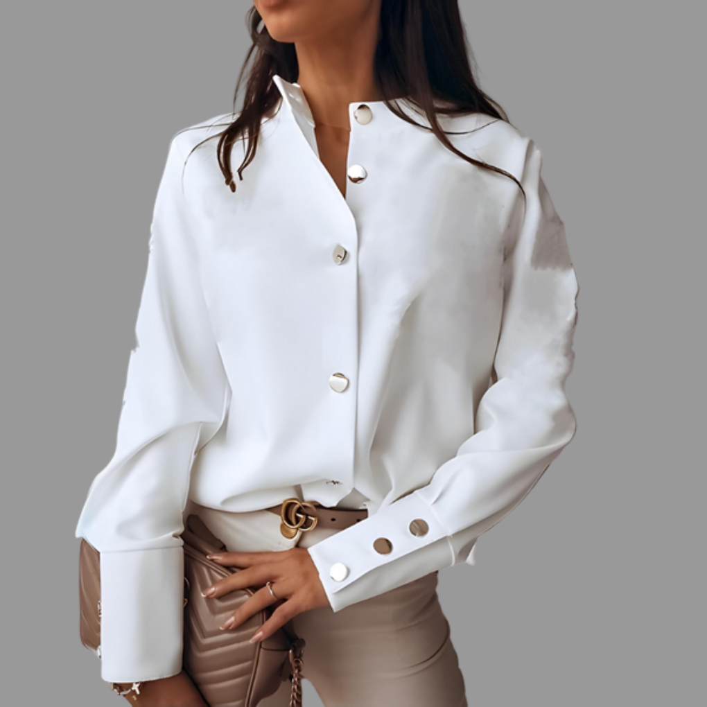 Women's Puffer Shirt Button Down Casual Layer