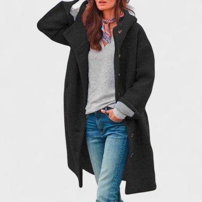 Women's Long Sleeve Coat Button Front