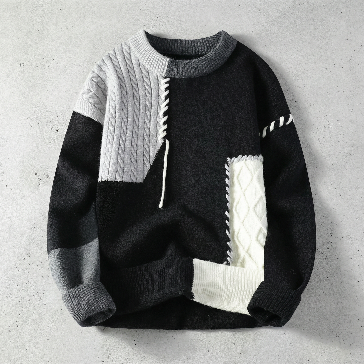 Lorenzo Men's Patchwork Sweater - Vonnera
