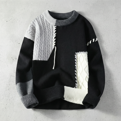 Lorenzo Men's Patchwork Sweater - Vonnera