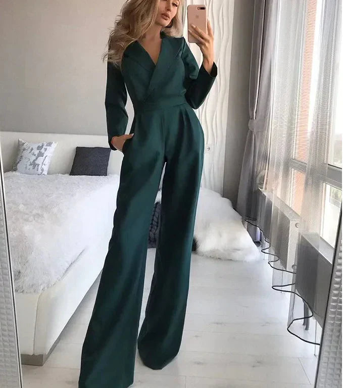 Women's Long Sleeve Jumpsuit Elegant - Vonnera