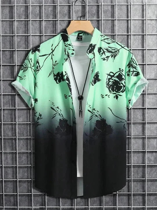 Men's Hawaiian Shirt 3D Floral Print Vibrant